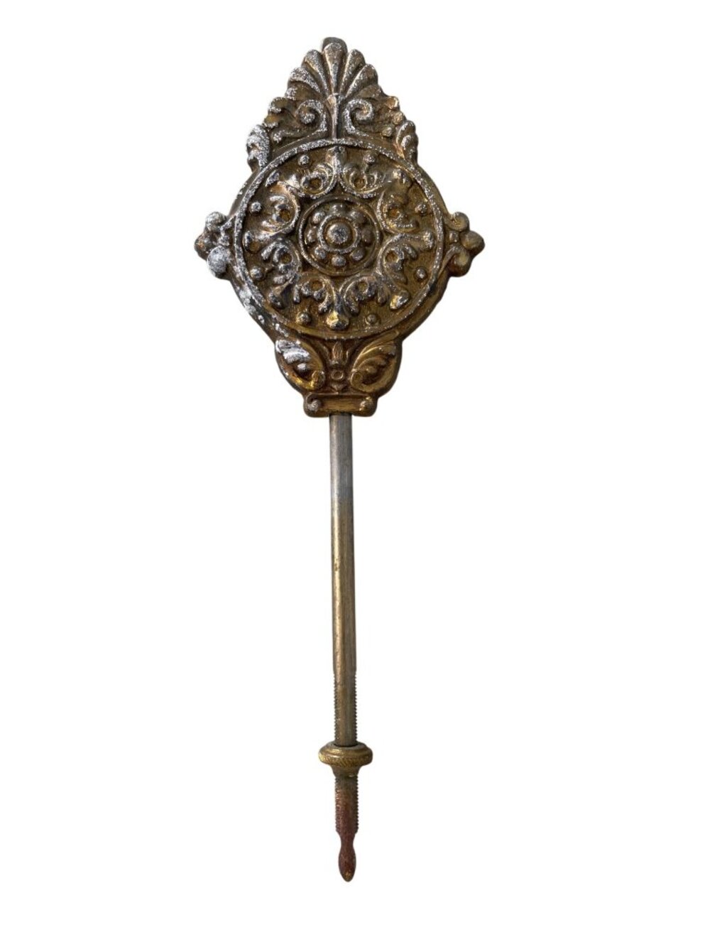 Vintage Clock Pendulum Antique Decorative Brass Ornate Victorian Gold & Silver